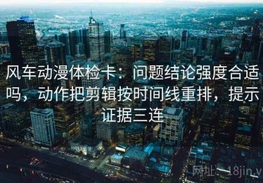 风车动漫体检卡：问题结论强度合适吗，动作把剪辑按时间线重排，提示证据三连