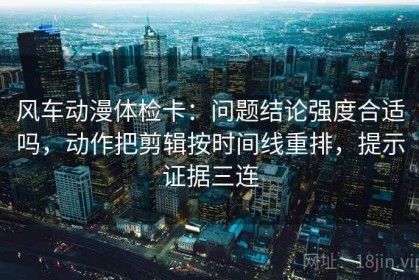 风车动漫体检卡：问题结论强度合适吗，动作把剪辑按时间线重排，提示证据三连