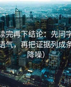 韩漫屋读完再下结论：先问字幕是不是加重语气，再把证据列成条（句子降噪）