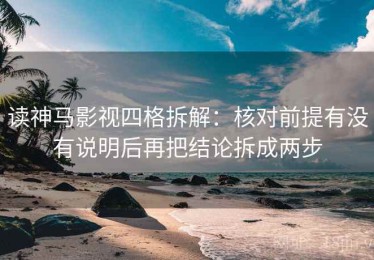 读神马影视四格拆解：核对前提有没有说明后再把结论拆成两步