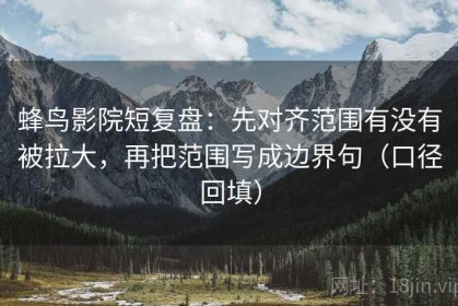 蜂鸟影院短复盘：先对齐范围有没有被拉大，再把范围写成边界句（口径回填）