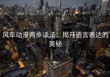 风车动漫两步读法：揭开语言表达的奥秘