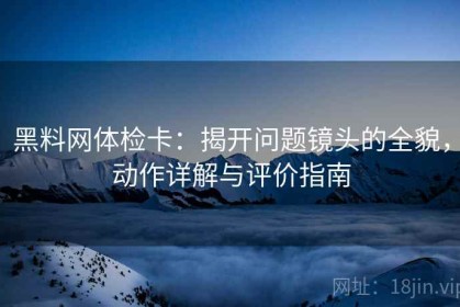 黑料网体检卡：揭开问题镜头的全貌，动作详解与评价指南