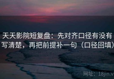 天天影院短复盘：先对齐口径有没有写清楚，再把前提补一句（口径回填）