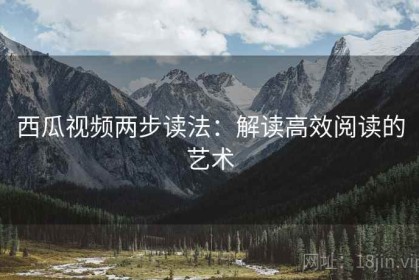 西瓜视频两步读法：解读高效阅读的艺术