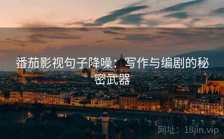 番茄影视句子降噪：写作与编剧的秘密武器