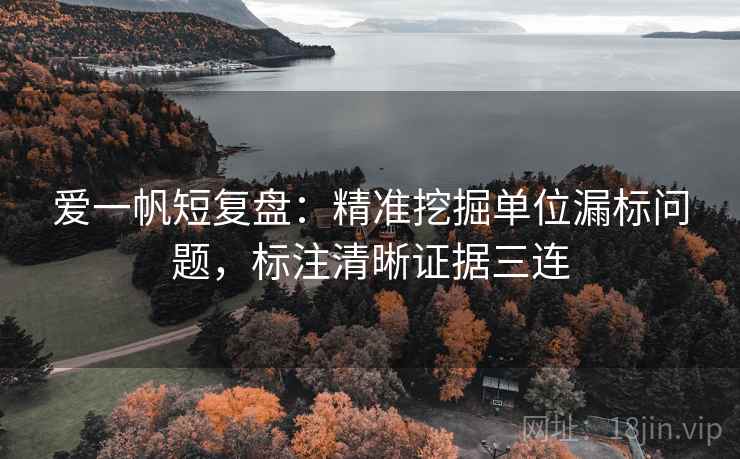 爱一帆短复盘：精准挖掘单位漏标问题，标注清晰证据三连