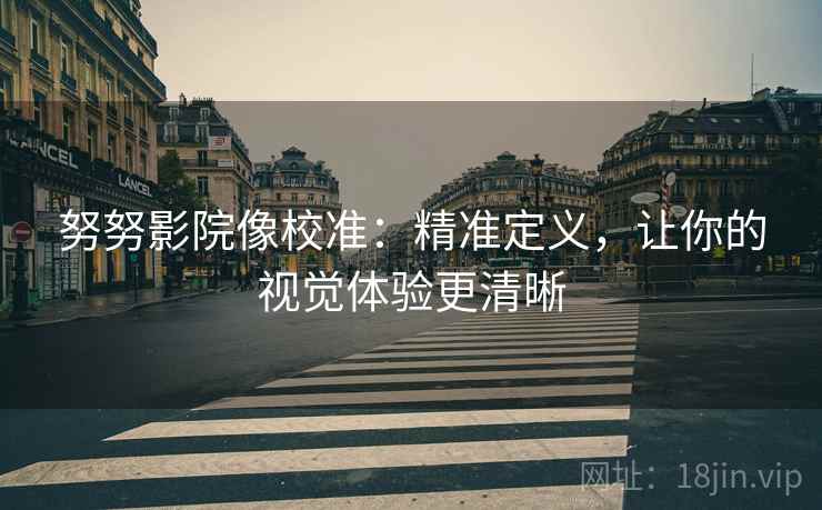 努努影院像校准：精准定义，让你的视觉体验更清晰